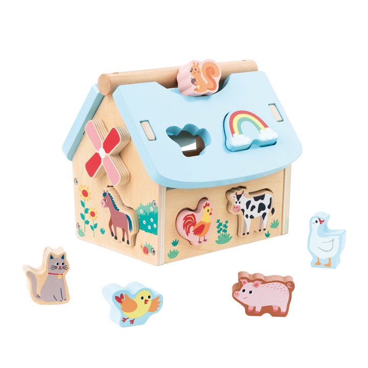 Lelin® Wooden Shape Sorting Farm